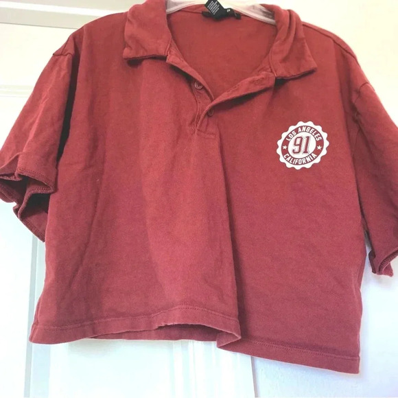 Forever 21 - Los Angeles California 91 Women's Short Sleeve Crop Tops/Tee Size M - Picture 5 of 6